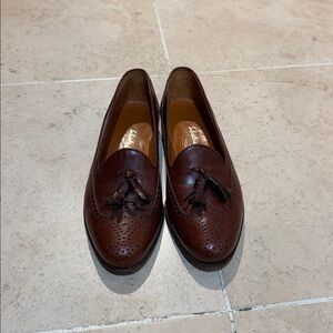 Salvatore Ferragamo Dark Brown Tassel Loafers